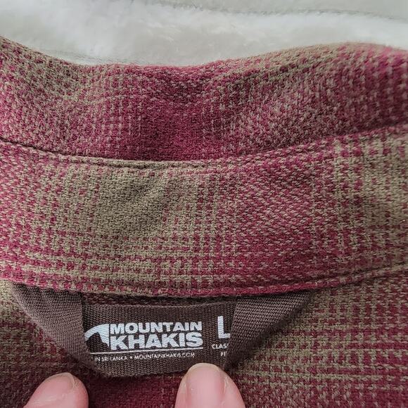 Mountain Khakis Stevie Flannel Shirt L Red Green Plaid Classic Fit 100% Cotton - Picture 6 of 10